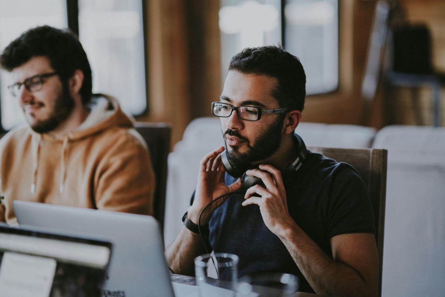 Financial planning workspace with documents and calculator